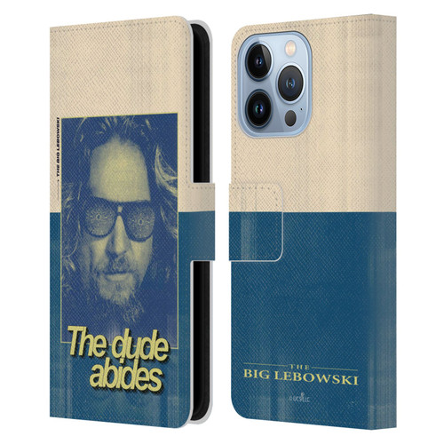 The Big Lebowski Graphics The Dude Abides Leather Book Wallet Case Cover For Apple iPhone 13 Pro