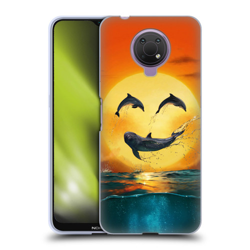 Vincent Hie Graphics Dolphins Smile Soft Gel Case for Nokia G10