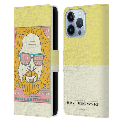 The Big Lebowski Graphics The Dude Head Leather Book Wallet Case Cover For Apple iPhone 13 Pro