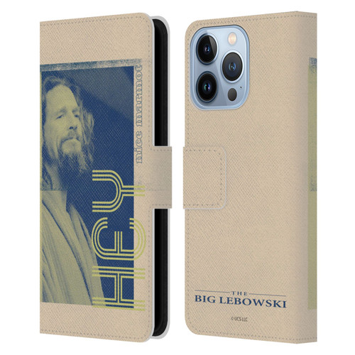 The Big Lebowski Graphics The Dude Leather Book Wallet Case Cover For Apple iPhone 13 Pro