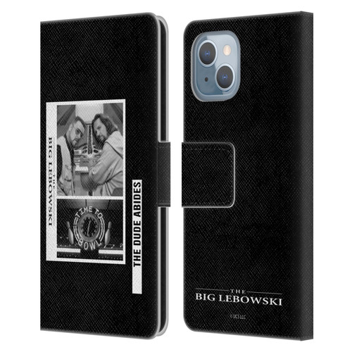 The Big Lebowski Graphics Black And White Leather Book Wallet Case Cover For Apple iPhone 14