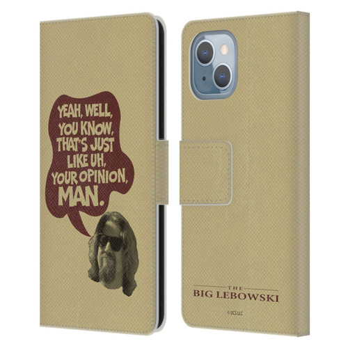 The Big Lebowski Graphics The Dude Opinion Leather Book Wallet Case Cover For Apple iPhone 14