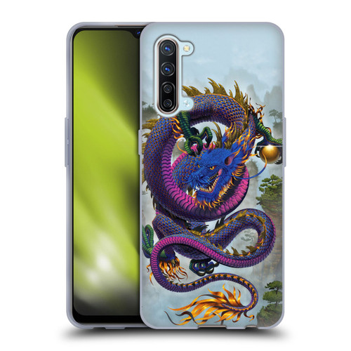 Vincent Hie Graphics Good Fortune Dragon Blue Soft Gel Case for OPPO Find X2 Lite 5G