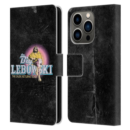 The Big Lebowski Graphics The Dude Returns Leather Book Wallet Case Cover For Apple iPhone 14 Pro