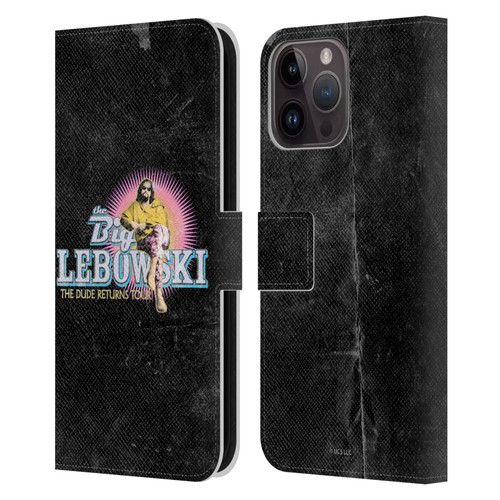 The Big Lebowski Graphics The Dude Returns Leather Book Wallet Case Cover For Apple iPhone 15 Pro Max