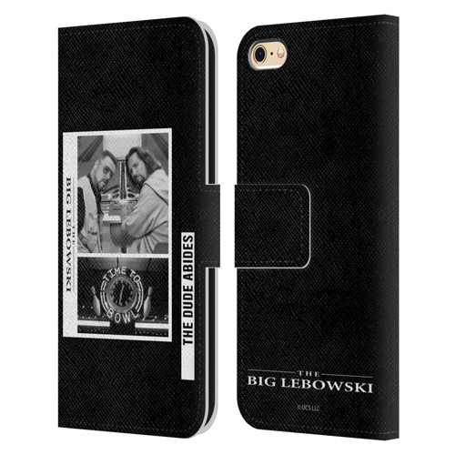 The Big Lebowski Graphics Black And White Leather Book Wallet Case Cover For Apple iPhone 6 / iPhone 6s
