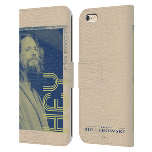 The Big Lebowski Graphics The Dude Leather Book Wallet Case Cover For Apple iPhone 6 Plus / iPhone 6s Plus