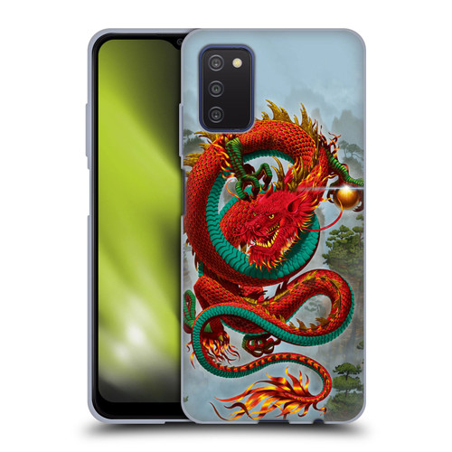 Vincent Hie Graphics Good Fortune Dragon Soft Gel Case for Samsung Galaxy A03s (2021)
