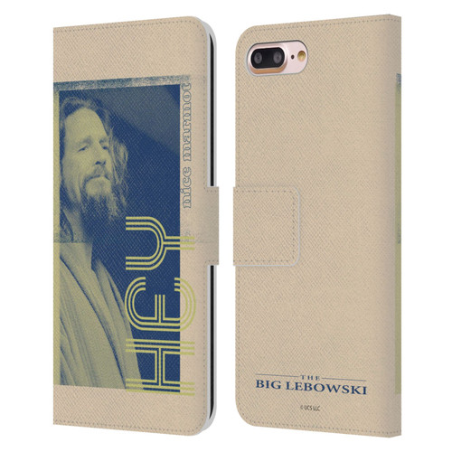 The Big Lebowski Graphics The Dude Leather Book Wallet Case Cover For Apple iPhone 7 Plus / iPhone 8 Plus