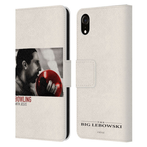 The Big Lebowski Graphics Bowling With Jesus Leather Book Wallet Case Cover For Apple iPhone XR