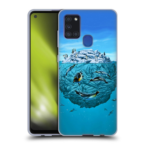 Vincent Hie Graphics Penguin Wink Soft Gel Case for Samsung Galaxy A21s (2020)
