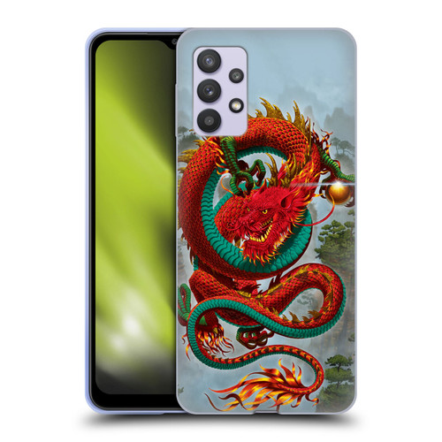 Vincent Hie Graphics Good Fortune Dragon Soft Gel Case for Samsung Galaxy A32 5G / M32 5G (2021)