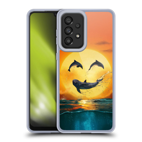 Vincent Hie Graphics Dolphins Smile Soft Gel Case for Samsung Galaxy A33 5G (2022)