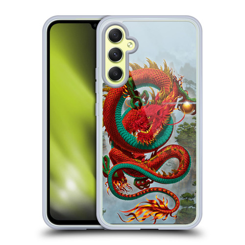 Vincent Hie Graphics Good Fortune Dragon Soft Gel Case for Samsung Galaxy A34 5G