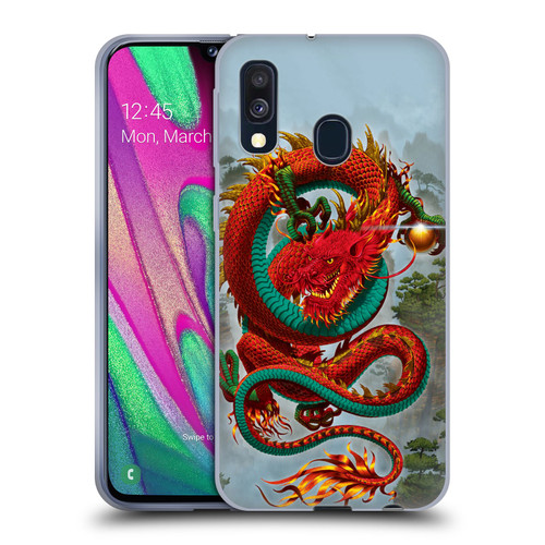 Vincent Hie Graphics Good Fortune Dragon Soft Gel Case for Samsung Galaxy A40 (2019)