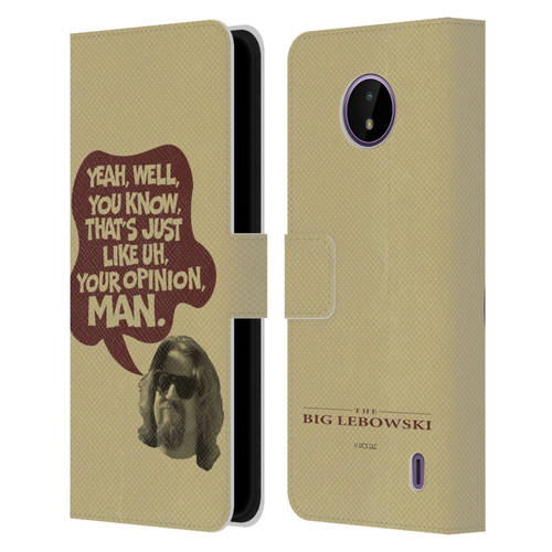 The Big Lebowski Graphics The Dude Opinion Leather Book Wallet Case Cover For Nokia C10 / C20