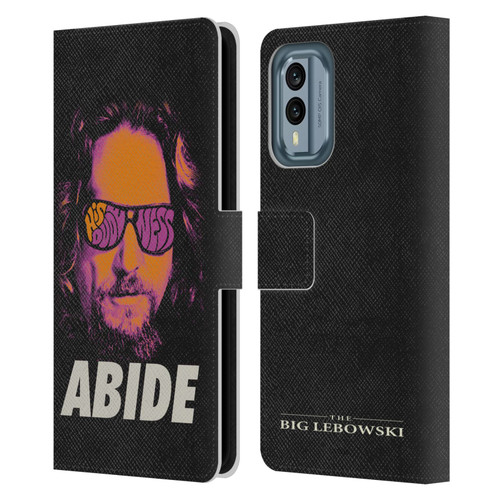 The Big Lebowski Graphics The Dude Neon Leather Book Wallet Case Cover For Nokia X30