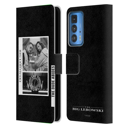 The Big Lebowski Graphics Black And White Leather Book Wallet Case Cover For Motorola Edge (2022)