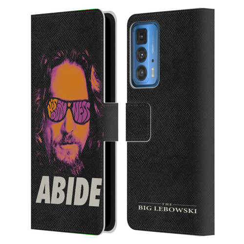 The Big Lebowski Graphics The Dude Neon Leather Book Wallet Case Cover For Motorola Edge (2022)