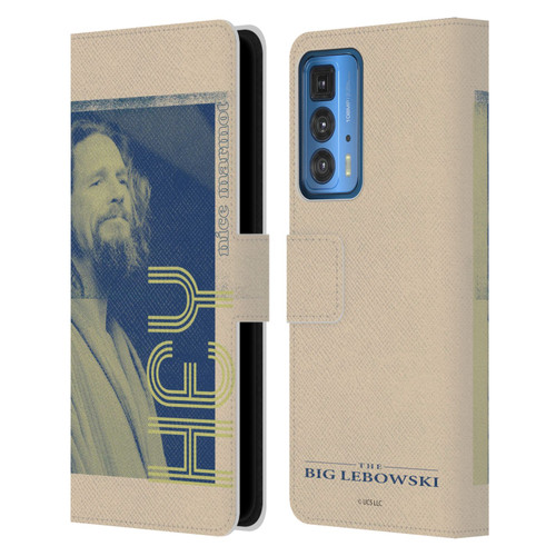 The Big Lebowski Graphics The Dude Leather Book Wallet Case Cover For Motorola Edge 20 Pro