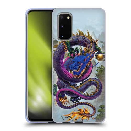 Vincent Hie Graphics Good Fortune Dragon Blue Soft Gel Case for Samsung Galaxy S20 / S20 5G