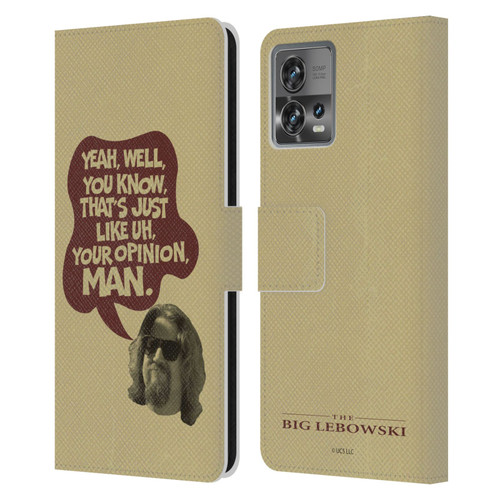 The Big Lebowski Graphics The Dude Opinion Leather Book Wallet Case Cover For Motorola Moto Edge 30 Fusion