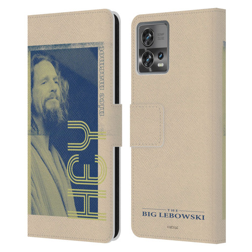 The Big Lebowski Graphics The Dude Leather Book Wallet Case Cover For Motorola Moto Edge 30 Fusion