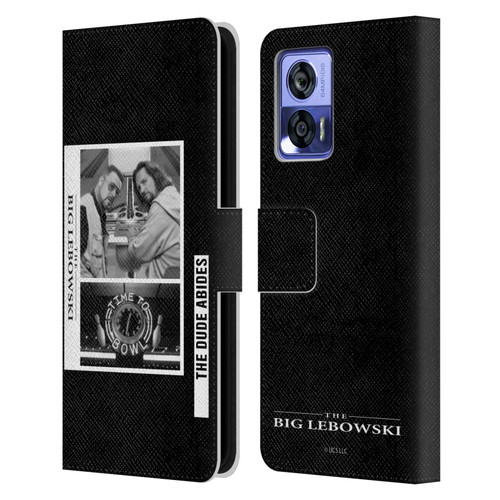The Big Lebowski Graphics Black And White Leather Book Wallet Case Cover For Motorola Edge 30 Neo 5G