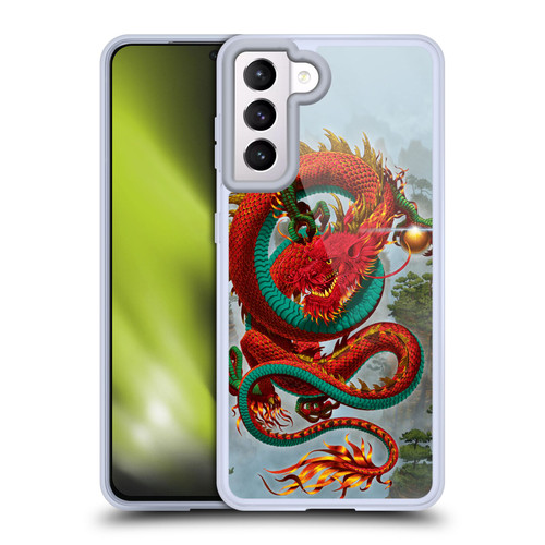 Vincent Hie Graphics Good Fortune Dragon Soft Gel Case for Samsung Galaxy S21 5G