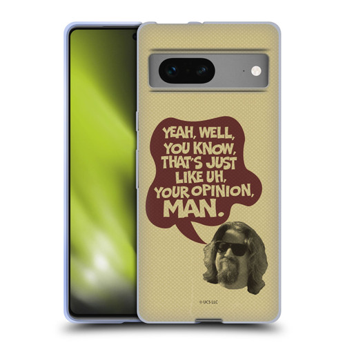 The Big Lebowski Graphics The Dude Opinion Soft Gel Case for Google Pixel 7