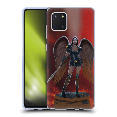 Vincent Hie Graphics Angel Of Vengeance Soft Gel Case for Samsung Galaxy Note10 Lite