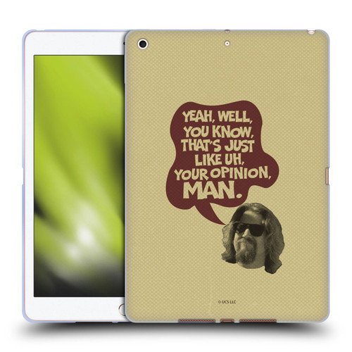 The Big Lebowski Graphics The Dude Opinion Soft Gel Case for Apple iPad 10.2 2019/2020/2021