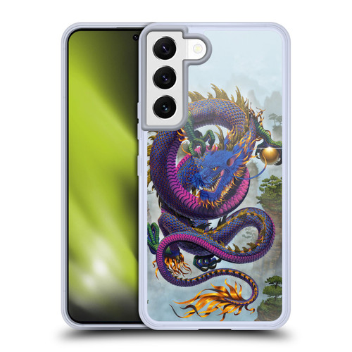 Vincent Hie Graphics Good Fortune Dragon Blue Soft Gel Case for Samsung Galaxy S22 5G