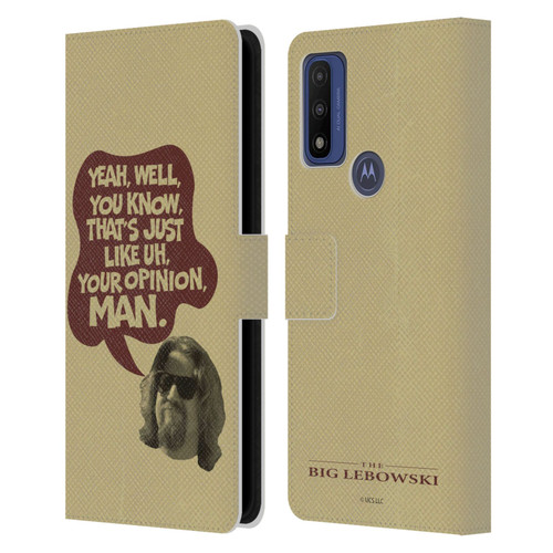 The Big Lebowski Graphics The Dude Opinion Leather Book Wallet Case Cover For Motorola G Pure