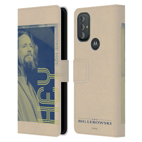 The Big Lebowski Graphics The Dude Leather Book Wallet Case Cover For Motorola Moto G10 / Moto G20 / Moto G30