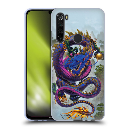 Vincent Hie Graphics Good Fortune Dragon Blue Soft Gel Case for Xiaomi Redmi Note 8T