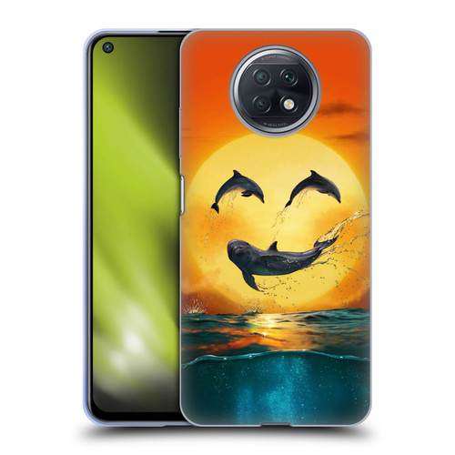 Vincent Hie Graphics Dolphins Smile Soft Gel Case for Xiaomi Redmi Note 9T 5G
