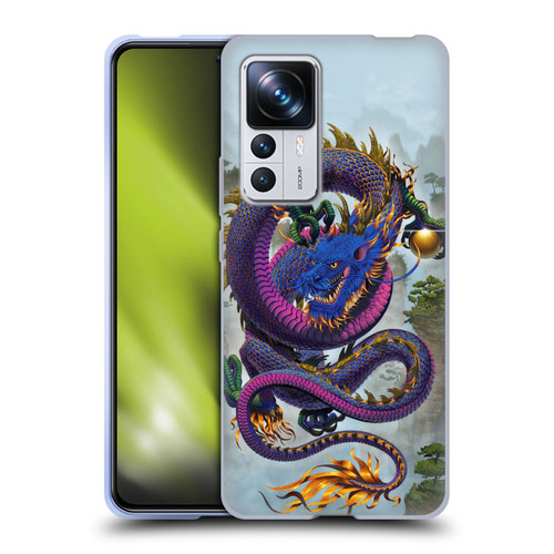 Vincent Hie Graphics Good Fortune Dragon Blue Soft Gel Case for Xiaomi 12T Pro