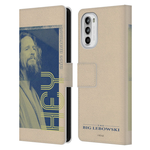 The Big Lebowski Graphics The Dude Leather Book Wallet Case Cover For Motorola Moto G52