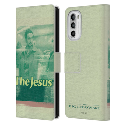 The Big Lebowski Graphics The Jesus Leather Book Wallet Case Cover For Motorola Moto G52