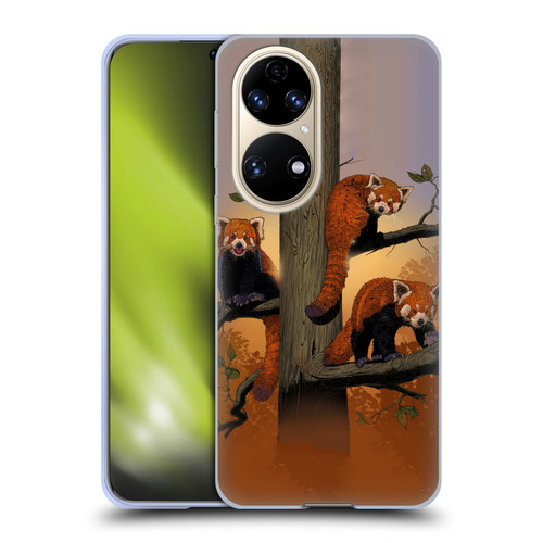 Vincent Hie Key Art Red Pandas Soft Gel Case for Huawei P50