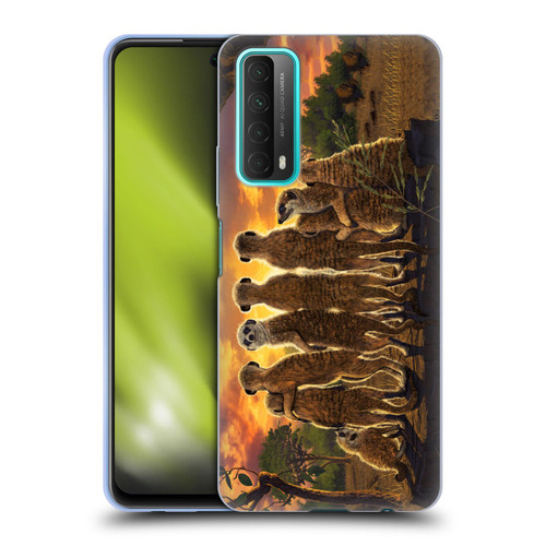 Vincent Hie Key Art Meerkat Family Soft Gel Case for Huawei P Smart (2021)