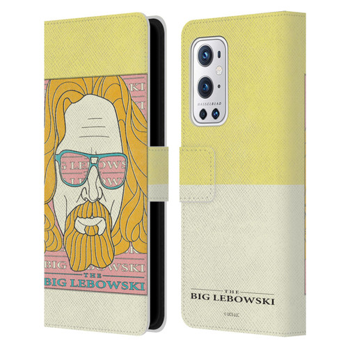 The Big Lebowski Graphics The Dude Head Leather Book Wallet Case Cover For OnePlus 9 Pro