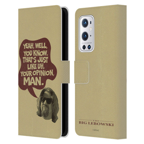 The Big Lebowski Graphics The Dude Opinion Leather Book Wallet Case Cover For OnePlus 9 Pro