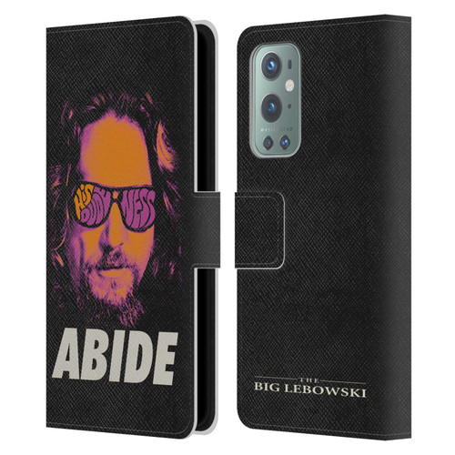 The Big Lebowski Graphics The Dude Neon Leather Book Wallet Case Cover For OnePlus 9