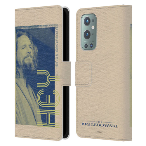 The Big Lebowski Graphics The Dude Leather Book Wallet Case Cover For OnePlus 9