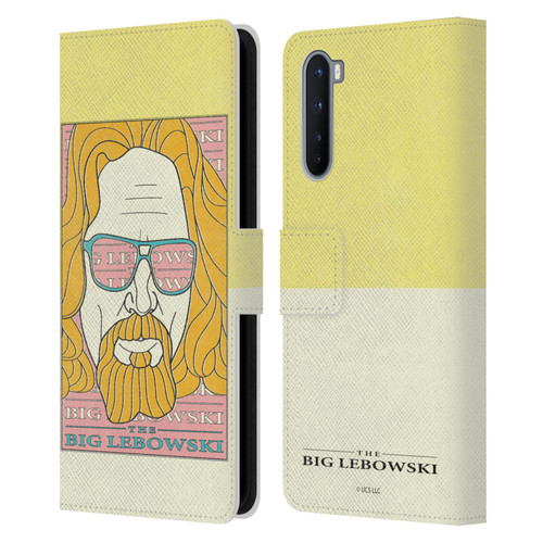 The Big Lebowski Graphics The Dude Head Leather Book Wallet Case Cover For OnePlus Nord 5G