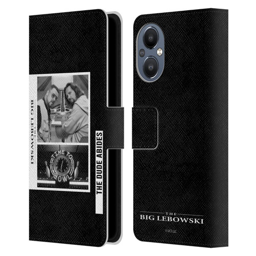 The Big Lebowski Graphics Black And White Leather Book Wallet Case Cover For OnePlus Nord N20 5G