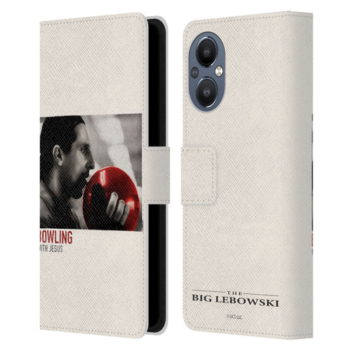 The Big Lebowski Graphics Bowling With Jesus Leather Book Wallet Case Cover For OnePlus Nord N20 5G