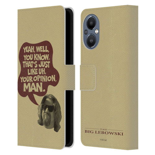 The Big Lebowski Graphics The Dude Opinion Leather Book Wallet Case Cover For OnePlus Nord N20 5G